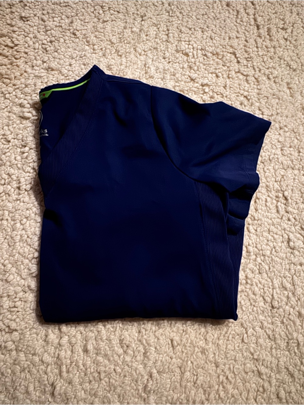 healing hands navy women's scrub top